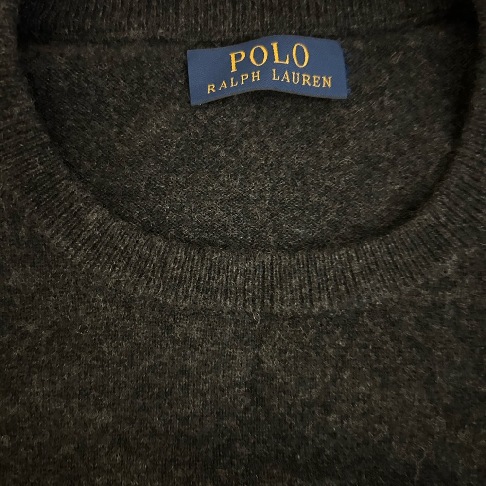 Polo by Ralph Lauren Men's Charcoal Crewneck Sweater